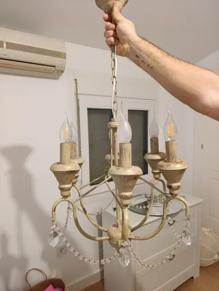 Lámpara colgante clásica beige