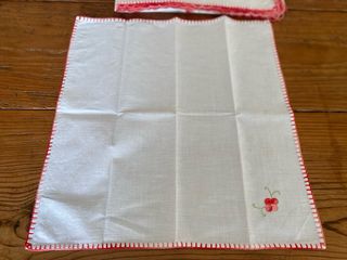 Toalha de linho guardanapos ,bordada com flores