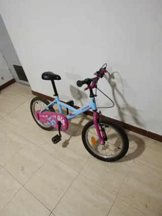 Bicicleta infantil niña azul y rosa