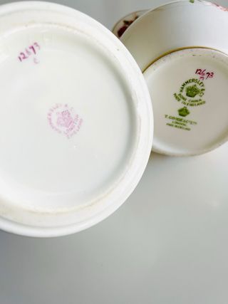 Azucarera y Lechera Porcelana Inglesa Antigua