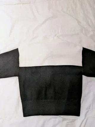 Sudadera estilo Bomber Cremallera Blanca y Negra