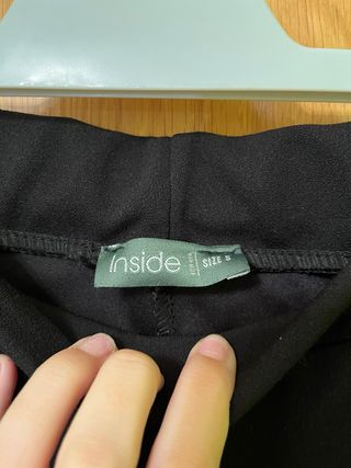 Pantalón campana flexible negro