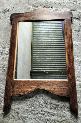 Espejo rústico madera pared