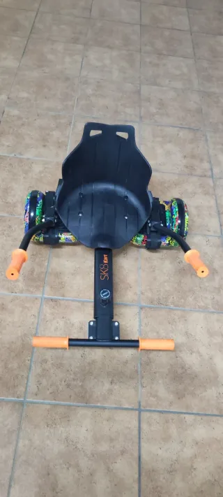 Silla Hoverboard SK8 Kart Negra Naranja