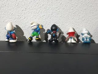 Lote 5 Muñecos Pitufos PVC PEYO