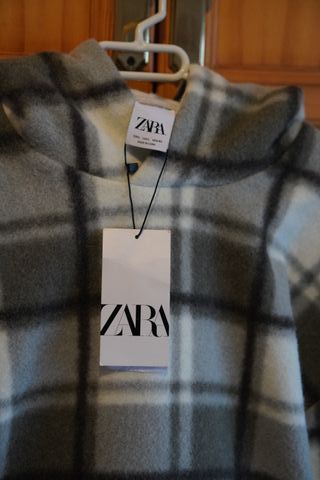 Sudadera Zara Polar Oversize Cuadros Talla L