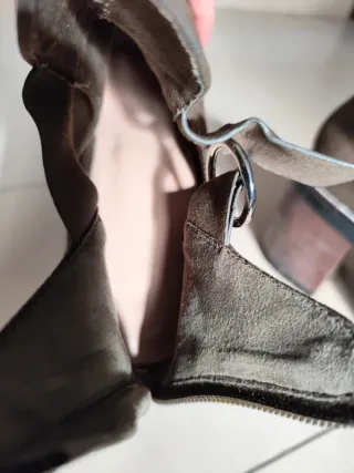 Botines con cremallera y plataforma mujer 41 verde