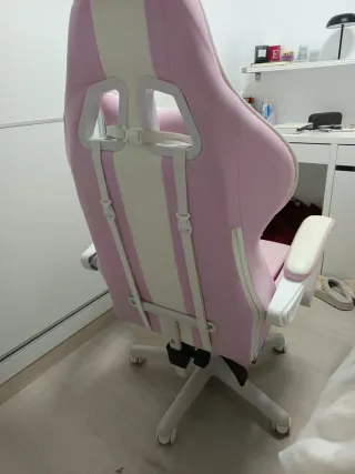 Silla Gamer Infantil/Juvenil Rosa y Blanca
