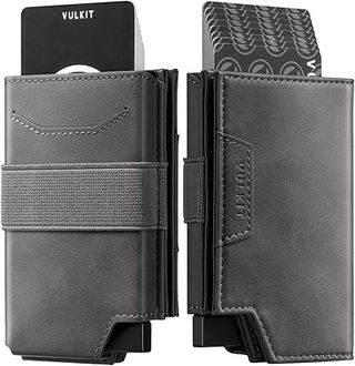 Carteira VULKIT Cinza Porta Cartões e Dinheiro