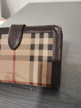 Cartera Burberry Cuadros Marrón Beige