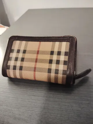 Cartera Burberry Cuadros Marrón Beige