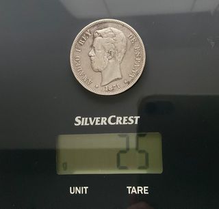 ºoO 5 pesetas Amadeo I 1871 - plata - DEM - ES