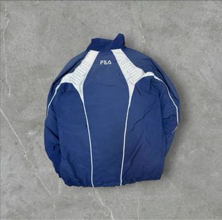 Cortavientos Fila Azul y Blanco