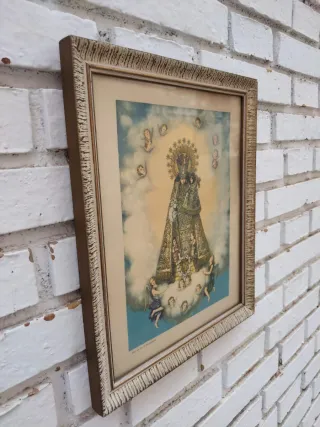 Cuadro religioso Virgen Desamparados Vintage retro