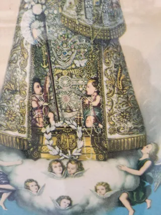 Cuadro religioso Virgen Desamparados Vintage retro