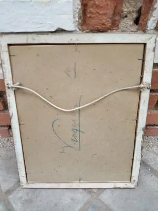 Cuadro religioso Virgen Desamparados Vintage retro