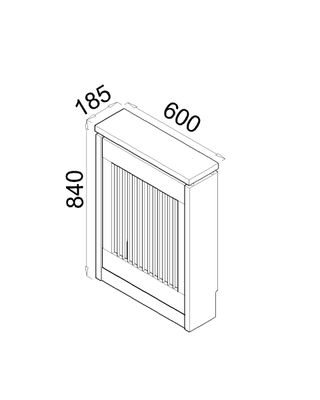 Cubre radiador blanco 60cm