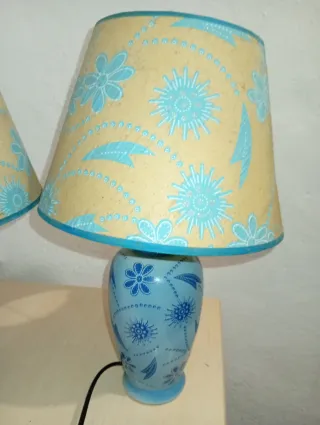 Lámparas de mesa florales (2 unidades)