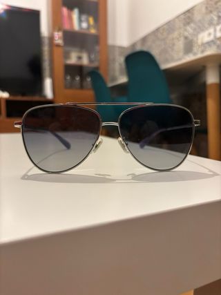 Gafas de Sol Coach Aviador Plateadas y Azules