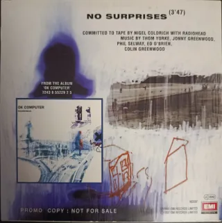Radiohead - No Surprises Promo CD