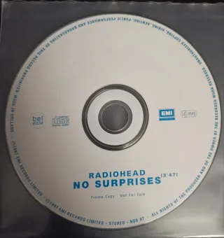 Radiohead - No Surprises Promo CD