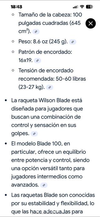 Raqueta de Tenis Wilson Blade 25 V.7