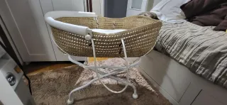 Moisés para bebé de mimbre