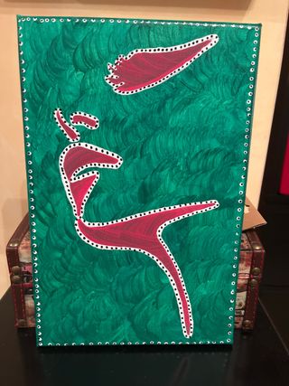 Cuadro mujer pintado a mano