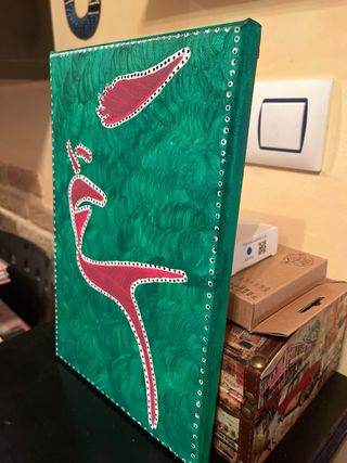 Cuadro mujer pintado a mano