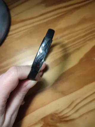 Bracciale Uomo Nero e Argento