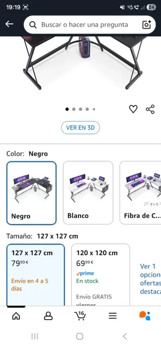 Escritorio Gaming Negro