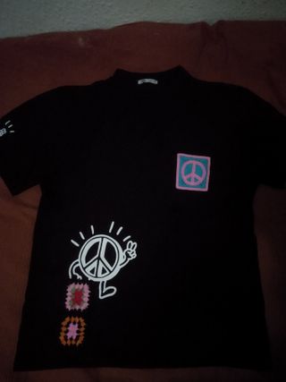 Camiseta Zara Negra Talla M