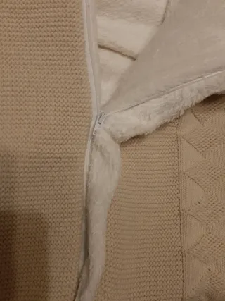 Saco para cochecito de bebé tejido color beige