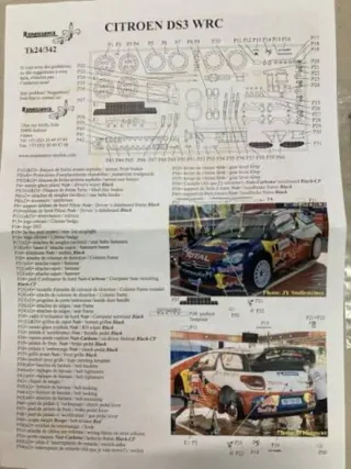 Maqueta Citroën DS3 WRC '12 (1/24)