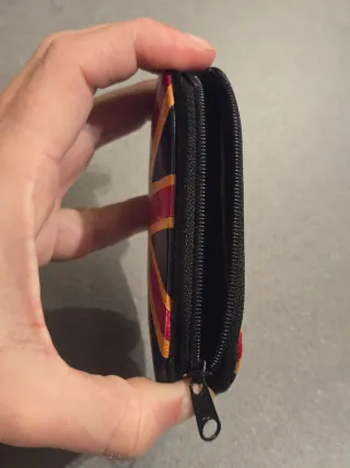 Portamonete in pelle con bandiera UK