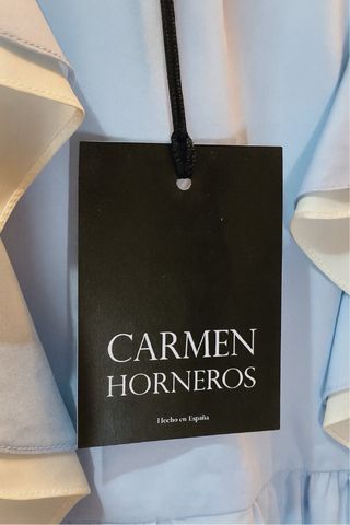 Nuevo y etiqueta Vestido Carmen Hornieros azul