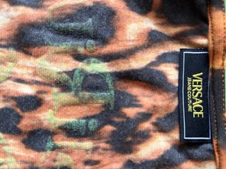 Camisa Versace Animal Print Verde y Marrón