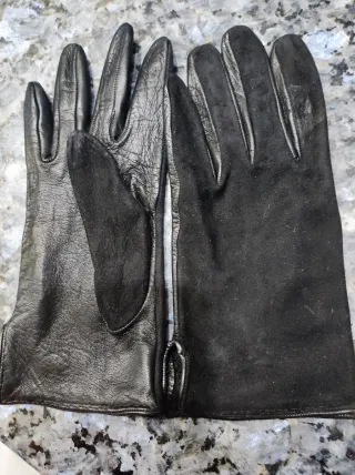 Guantes de Piel Negro mujer