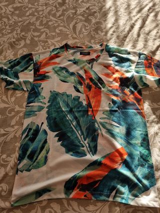 Camisola Zara Estampada Folhagem