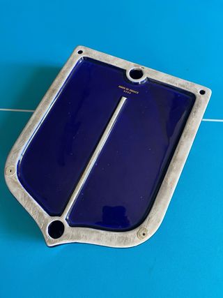 Posacenere vintage blu Marie Brizard anni 70