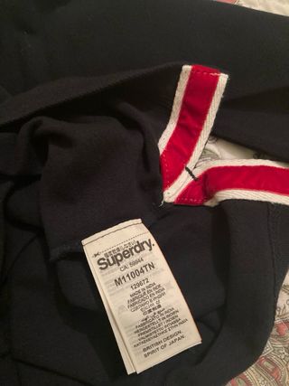 Polo Superdry Manga Larga Talla M azul oscuro