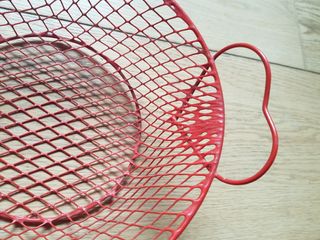 Cestino rosso centrotavola/portapane