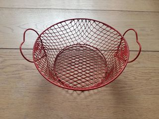 Cestino rosso centrotavola/portapane