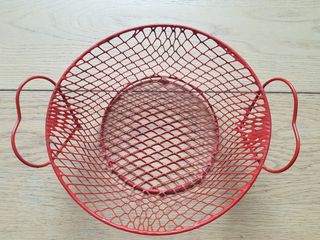 Cestino rosso centrotavola/portapane