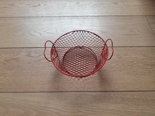 Cestino rosso centrotavola/portapane