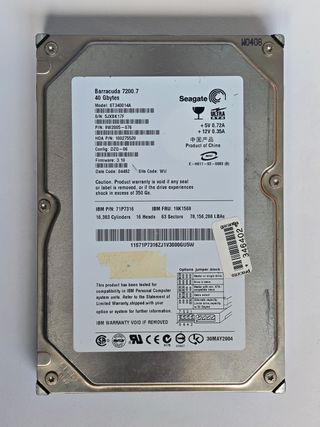 DISCO DURO IDE 40 GB SEAGATE BARRACUDA 7200.7