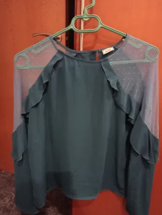 Blusa Pimkie Tulle Transparente Talla M