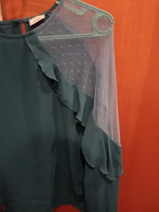 Blusa Pimkie Tulle Transparente Talla M