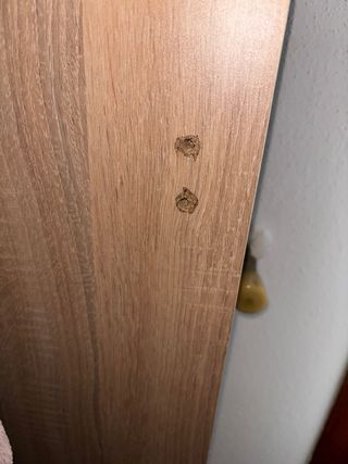 Armario de madera con espejo