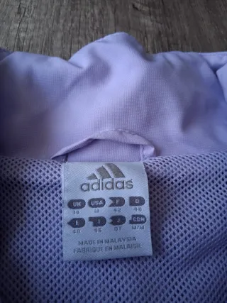 Sudadera Adidas cremallera morada y negra